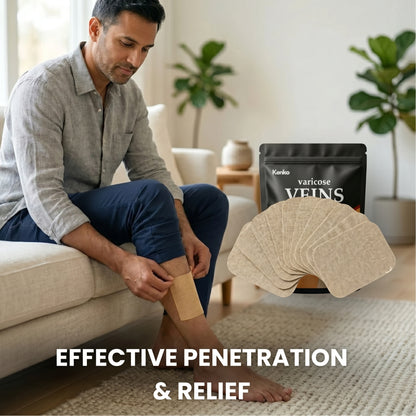 Varicose Veins Relief Patches - Reduces Swelling, Relieves Pain, Improves Blood Circulation & Vein Health