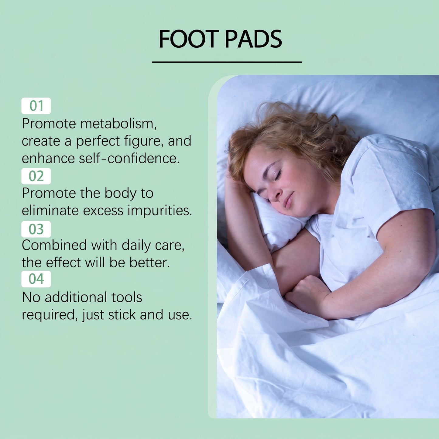 100% Herbal & Gentle Ingredient Detox Foot Pads