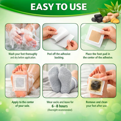 100% Herbal & Gentle Ingredient Detox Foot Pads