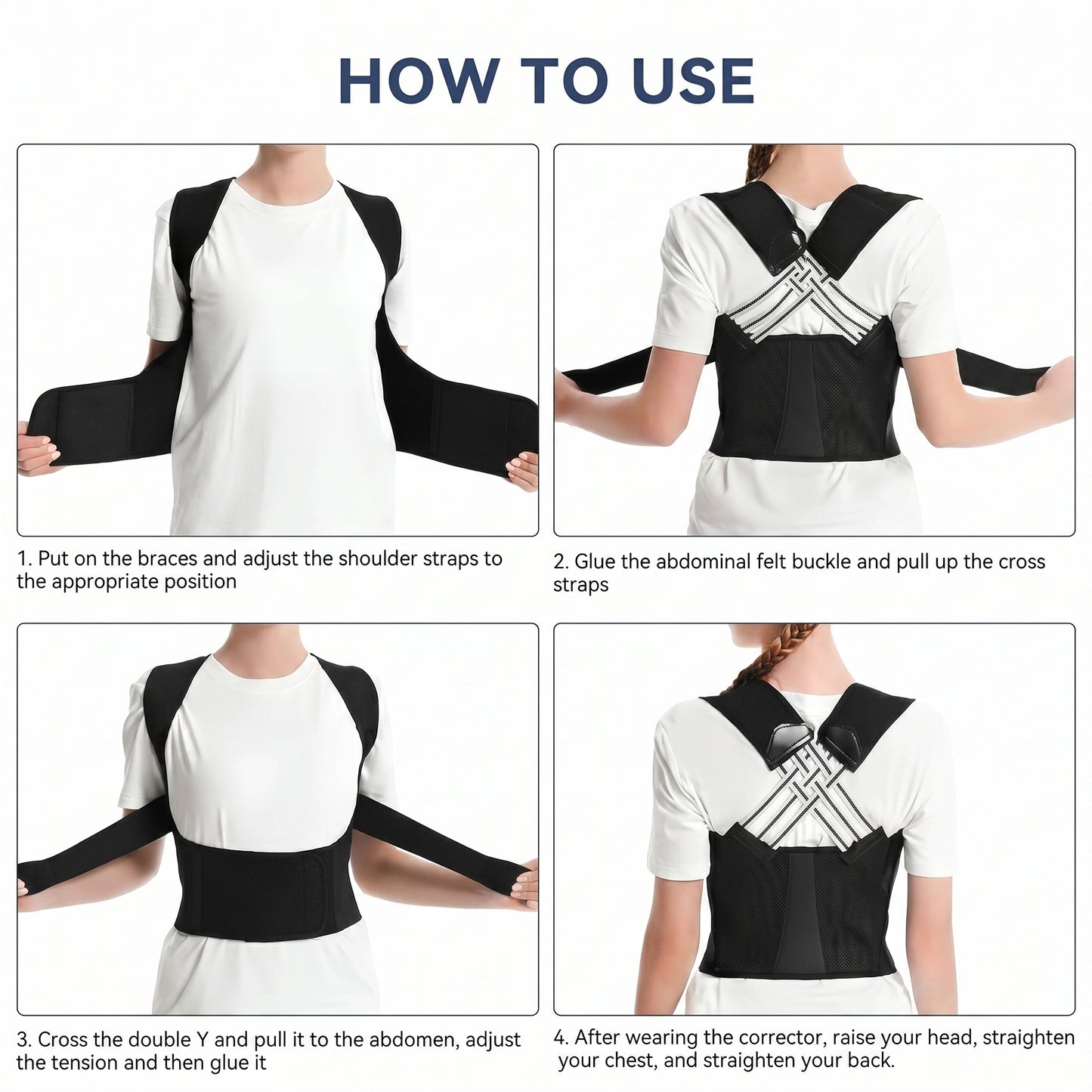 Adjustable Back Posture Corrector/ Slouching Relieve Pain Belt Women & Men
