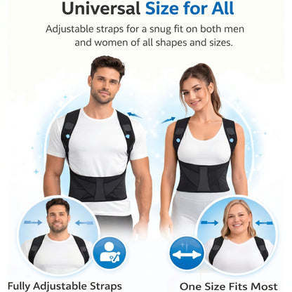 Adjustable Back Posture Corrector/ Slouching Relieve Pain Belt Women & Men
