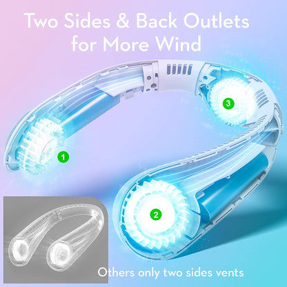 NeckFan™ – Portable Neck Fan | Soft Airflow | Outdoor & Travel Cooling