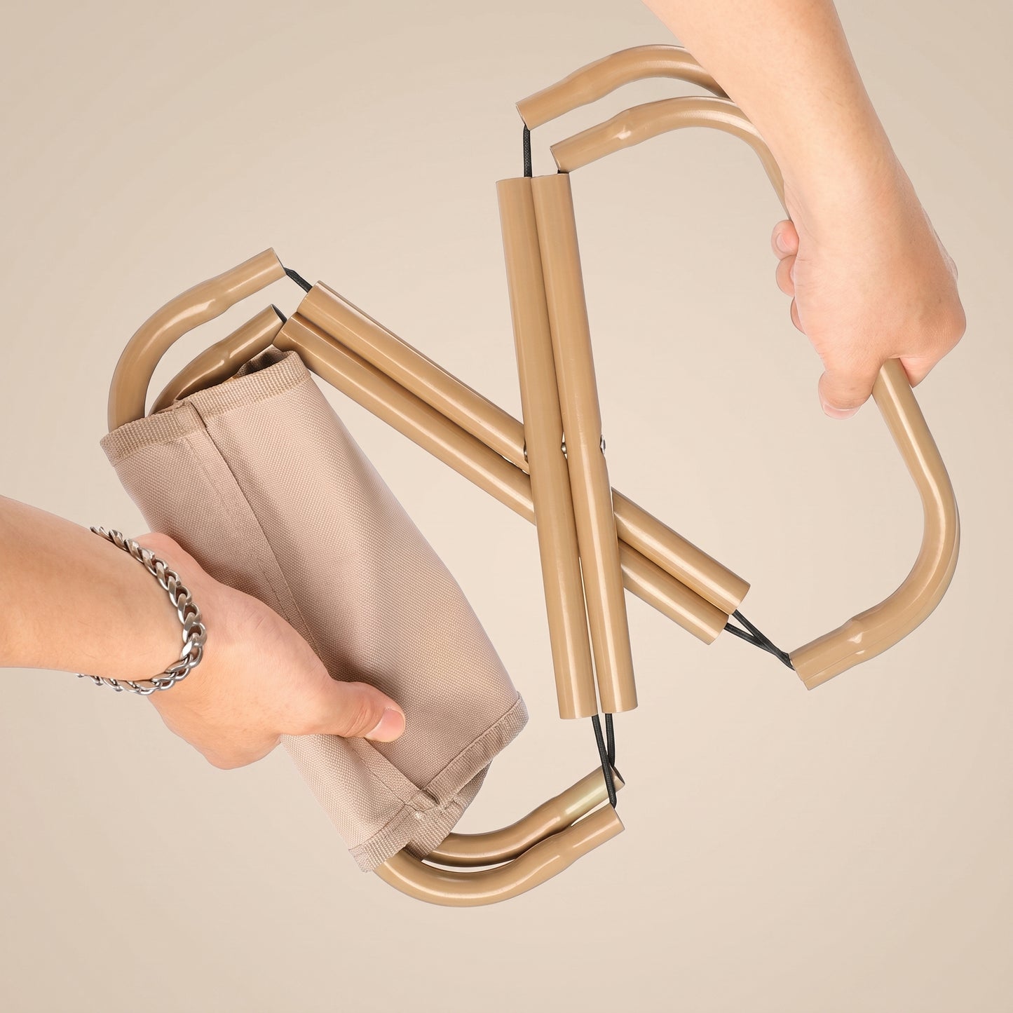 Outdoor Zipper Handbag Folding Stool