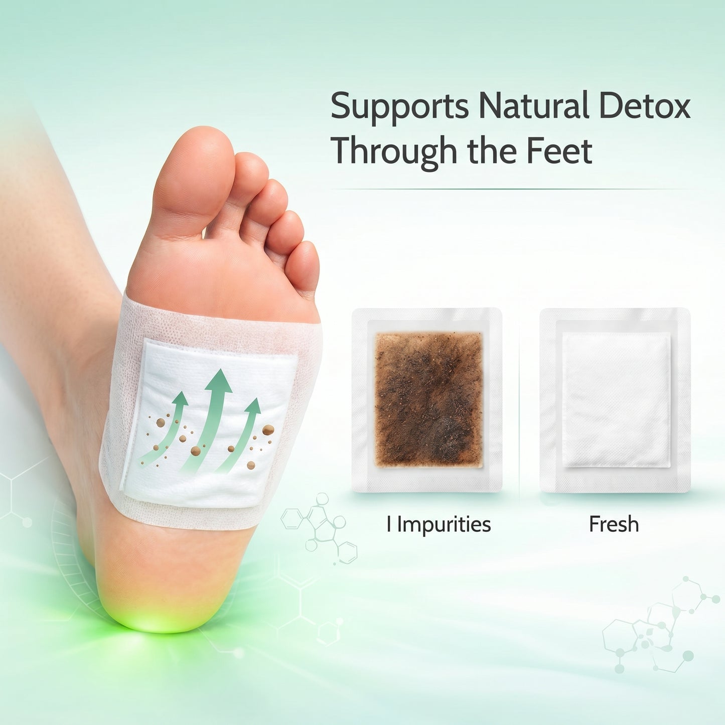 100% Herbal & Gentle Ingredient Detox Foot Pads