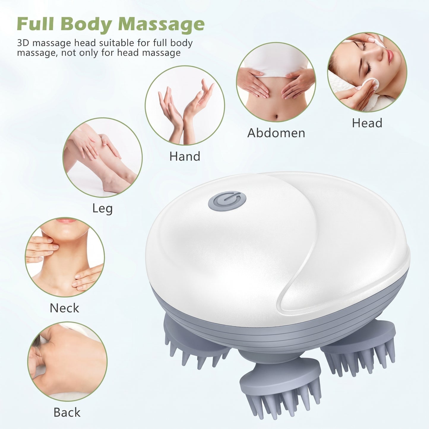 Portable Electric Scalp Massager – USB Rechargeable Deep Relaxation Massage Brush