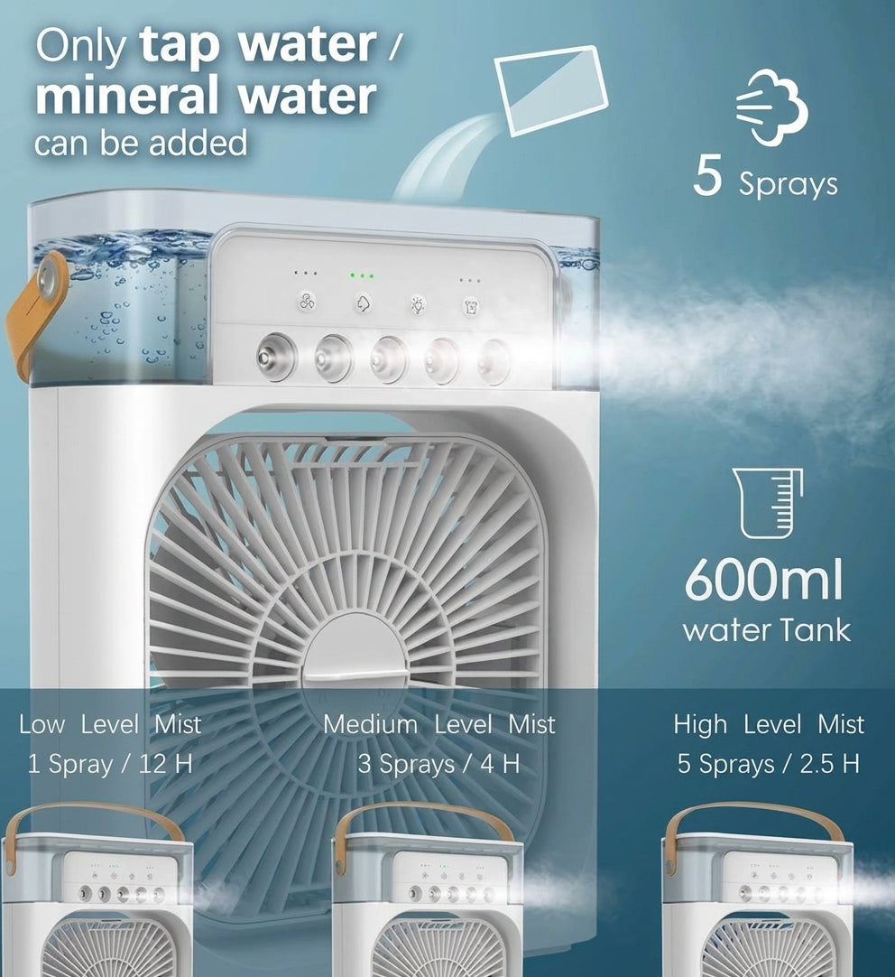 Portable Mini Air Cooler – Personal AC Anywhere, Anytime!