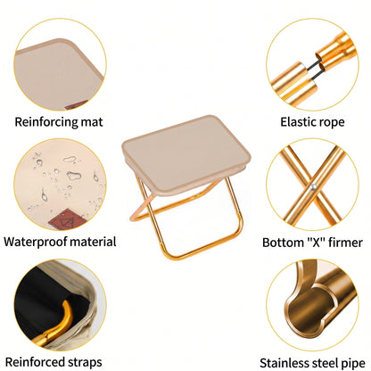 Outdoor Zipper Handbag Folding Stool