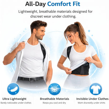 Adjustable Back Posture Corrector/ Slouching Relieve Pain Belt Women & Men